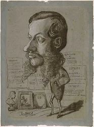 Caricature of Léon Manchon